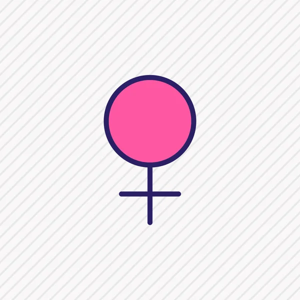 Illustration des weiblichen Symbols farbige Linie. Schönes Amour-Element kann auch als Symbol-Element für Frauen verwendet werden. — Stockfoto