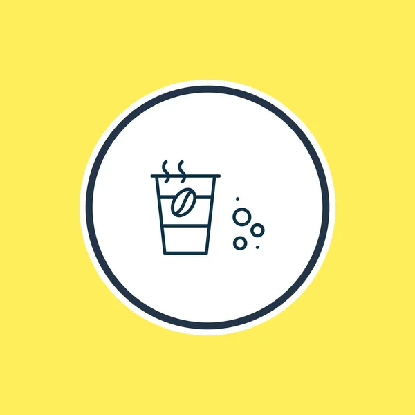 Illustration of take away coffee icon line. Beautiful drink element also can be used as decaf icon element. — Stock Photo, Image