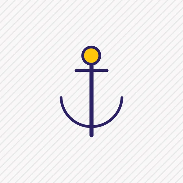 Ilustración de la línea de color icono de ancla. Hermoso elemento de transporte también se puede utilizar como elemento icono naval . —  Fotos de Stock