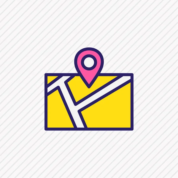 Vector illustration of location icon colored line. Beautiful direction element also can be used as map route icon element. — Stock Vector