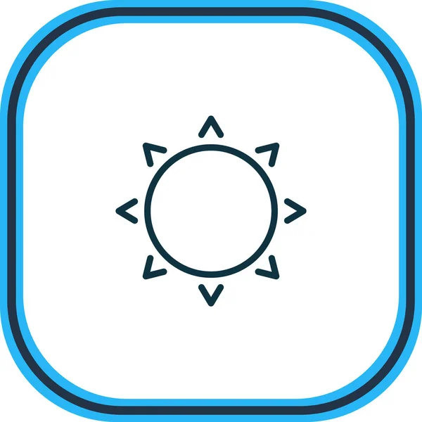 Vektorillustration der Sonnensymbollinie. Schönes Sommerelement kann auch als sonniges Icon-Element verwendet werden. — Stockvektor