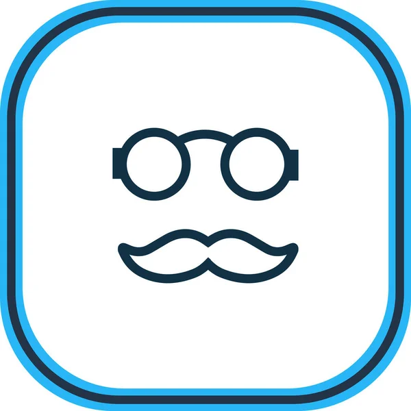 Ilustración vectorial de la línea de iconos hipster. Hermoso elemento de celebración también se puede utilizar como bigote con gafas icono elemento . — Archivo Imágenes Vectoriales