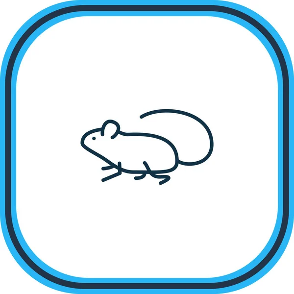 Ilustração da linha de ícone do mouse. Elemento de zoologia bonita também pode ser usado como elemento ícone de rato . — Fotografia de Stock