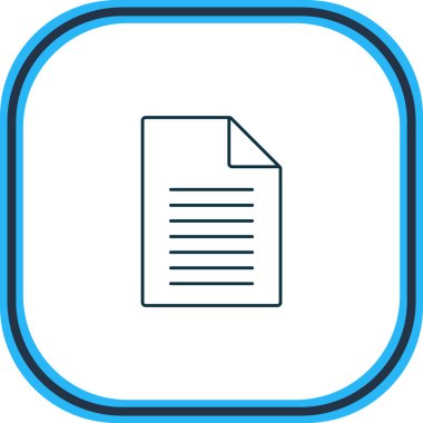 Boş simge çizgisi çizimi. Güzel web ögesi sayfa simgesi olarak da kullanılabilir.