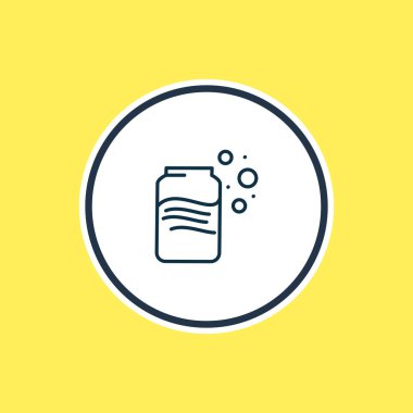 Kambucha simge çizgisinin vektör illüstrasyonu. Güzel içecek elementi şurup simgesi olarak da kullanılabilir.