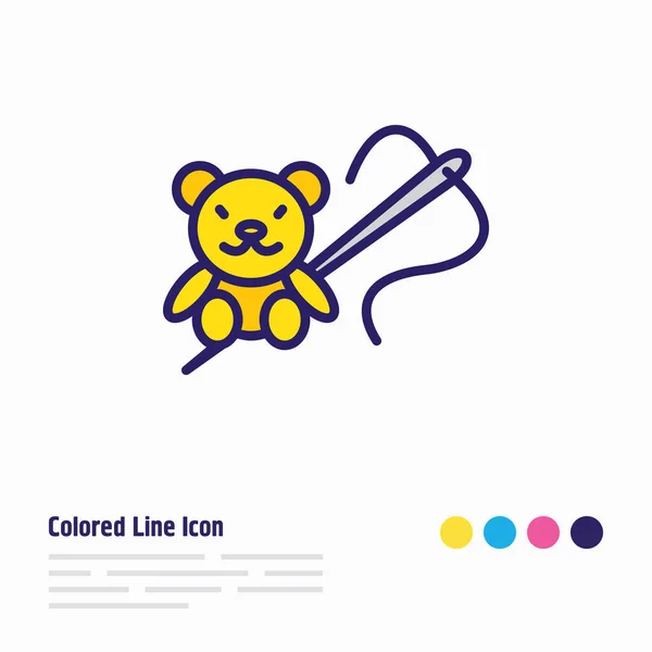 Ilustración vectorial de hacer juguetes línea de color icono. Hermoso elemento hobby también se puede utilizar como elemento icono hecho a mano . — Vector de stock