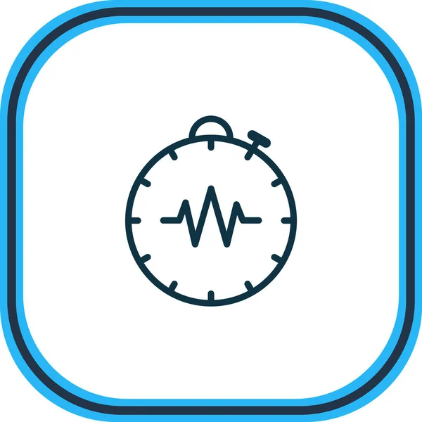 Illustration der Timer-Symbolzeile. Schönes Gesundheits-Element kann auch als Manometer-Symbol-Element verwendet werden. — Stockfoto