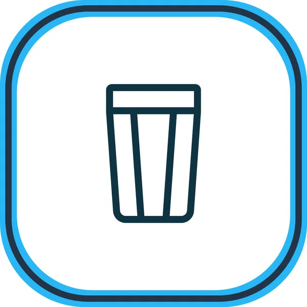 Ilustração vetorial da linha de ícone da lixeira. Elemento bonito bureau também pode ser usado como elemento ícone recipiente de lixo . —  Vetores de Stock