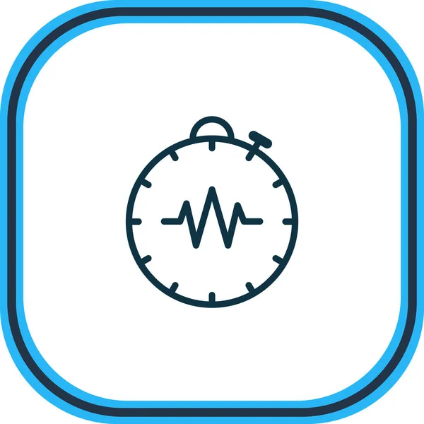 Ilustracja wektorowa linii ikon zegara. Piękny element medycyny może być również stosowany jako element ikony ciśnieniomierza. — Wektor stockowy