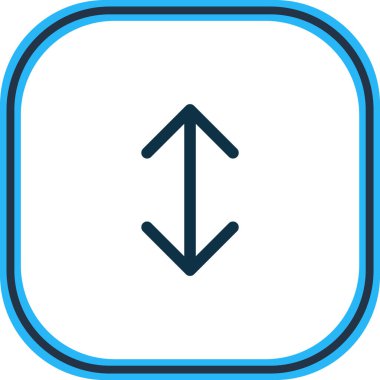 Yukarıdan aşağıya simge çizgisinin vektör illüstrasyonu. Güzel yön ögesi takas simgesi ögesi olarak da kullanılabilir.