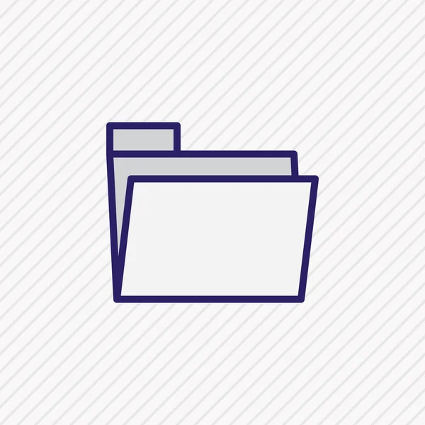 illustration of folder icon colored line. Beautiful tools element also can be used as document case icon element.