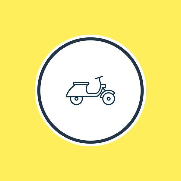 Illustration de la ligne icône scooter. Bel élément de transport peut également être utilisé comme élément icône de cyclomoteur . — Photo