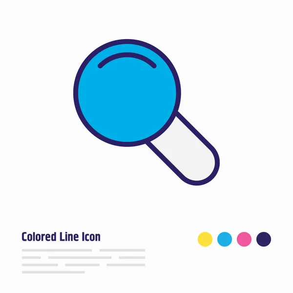 Ilustración de la línea de color icono de búsqueda. Hermoso elemento de papelería también se puede utilizar como elemento de icono de lupa . — Foto de Stock