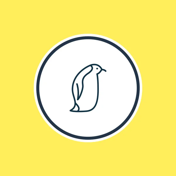 Ilustración de línea de icono de pingüino. Hermoso elemento animales también se puede utilizar como elemento de icono polar . —  Fotos de Stock