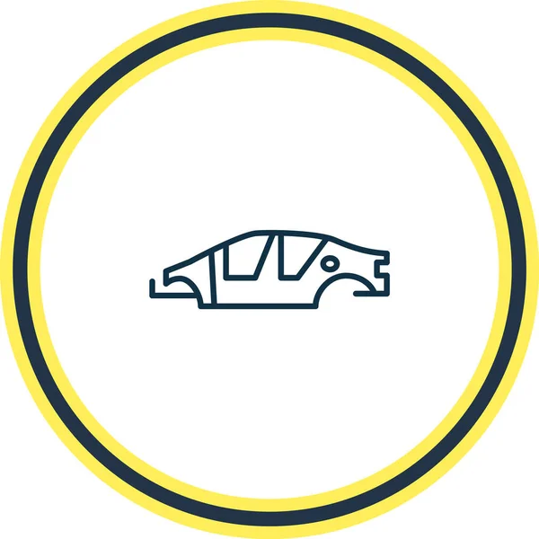 Vector illustratie van de auto frame icoon lijn. Mooie details element kan ook worden gebruikt als auto-vorm pictogram element. — Stockvector