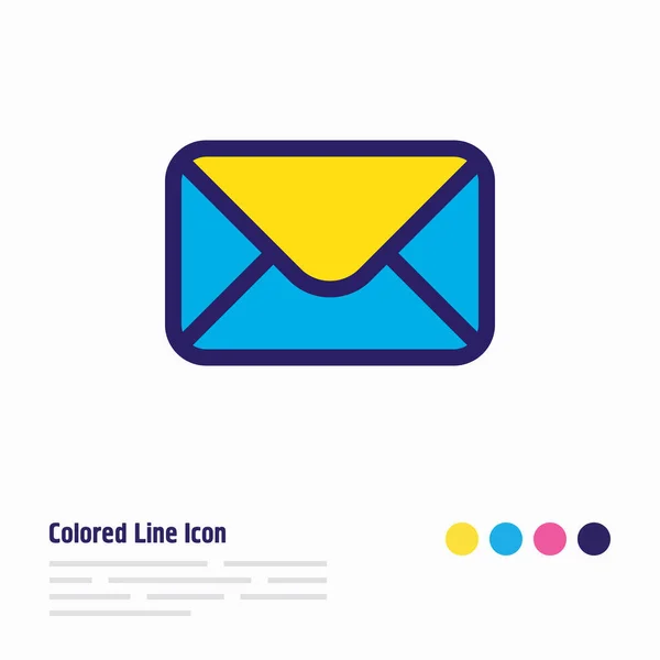 illustration of mail icon colored line. Beautiful application element also can be used as letter icon element.
