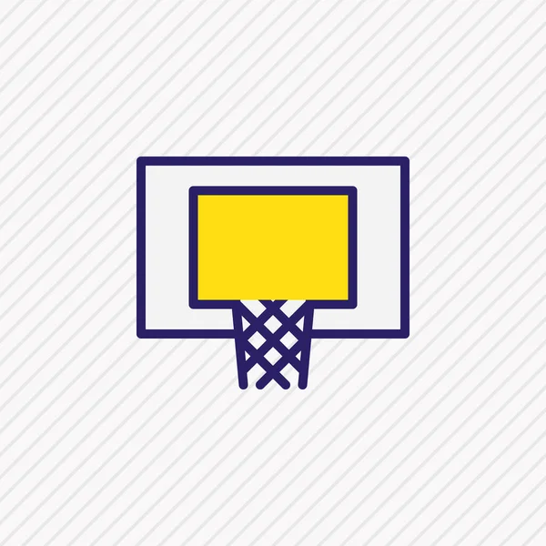 Basketbol halkası simgesi renkli çizginin vektör çizimi. Güzel spor öğesi halka simgesi olarak da kullanılabilir. — Stok Vektör