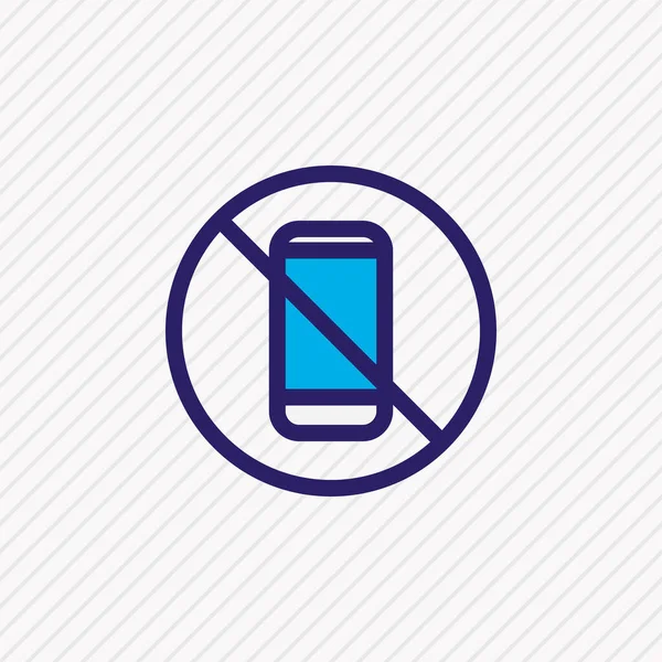 Illustratie van geen telefoon pictogram gekleurde lijn. Mooie telefoon element kan ook worden gebruikt als verboden pictogram element. — Stockfoto