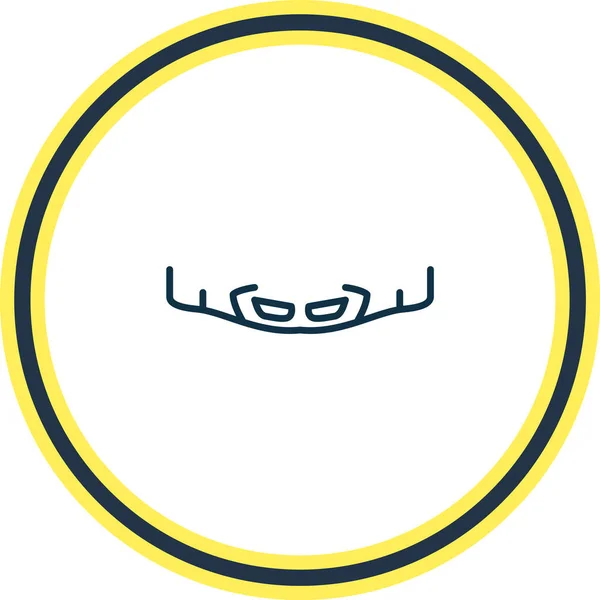 Illustration vectorielle de la ligne d'icône du panneau d'en-tête. Bel élément de pièces automobiles peut également être utilisé comme élément icône de panneau de nez . — Image vectorielle