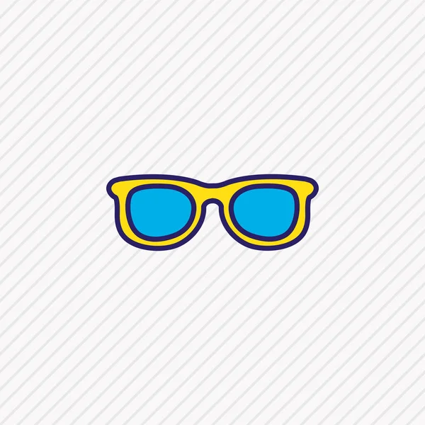 Illustrazione vettoriale di occhiali da sole icona linea colorata. Bellissimo elemento di viaggio può anche essere utilizzato come elemento icona occhiali . — Vettoriale Stock