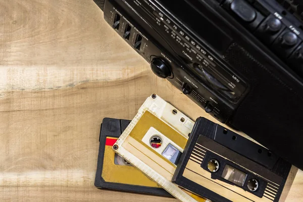 Music cassettes and tape recorder