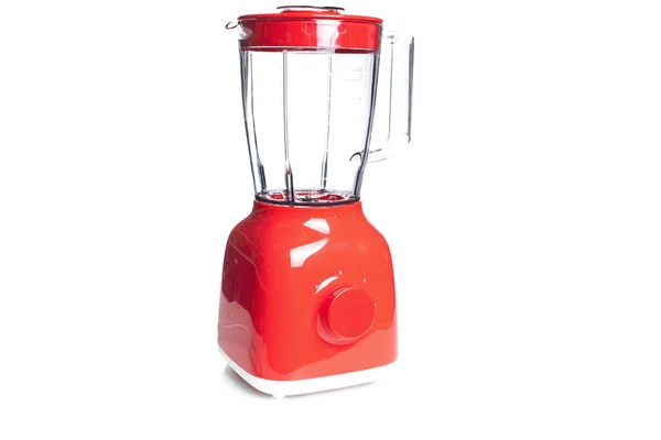 Red elektrische Blender schuin geïsoleerd op wit met een uitknippad pa — Stockfoto