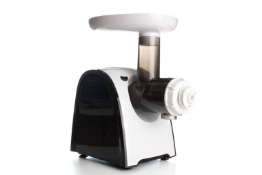 kıyma makinesi ışık gri plastik kasa, bir tepsi f ile elektrik