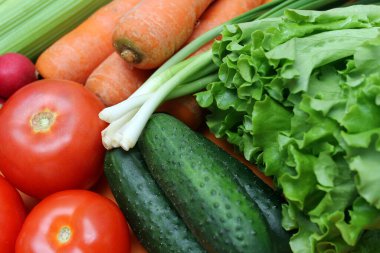 Masada taze sebzeler