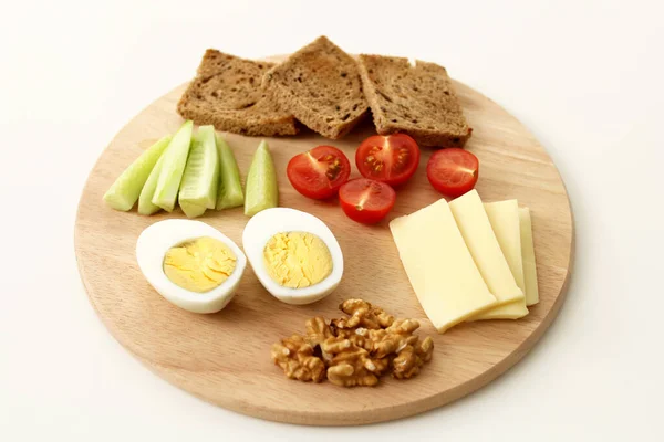Light Snack Breakfast Eggs Vegetables — Stock Photo, Image