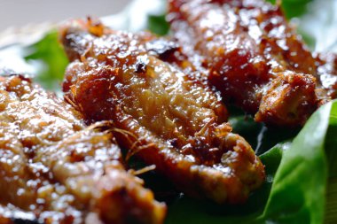 Izgara baharatlı tavuk kanatları
