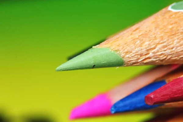 Many Pencil Color Drawing Macro Background — Stock Photo, Image