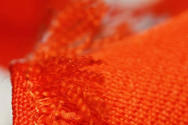 Hermosa Textura Color Rojo Tela Macro Abstracta Para Fondo — Foto de Stock