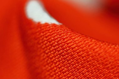 arkaplan için soyut makrodaki kumaşın güzel kırmızı dokusu
