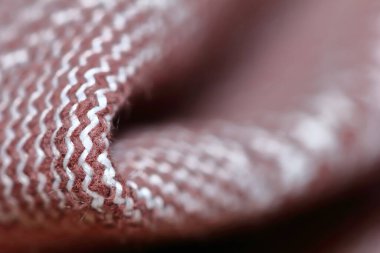 Güzel bir arkaplan için soyut makro kumaş içinde güzel kırmızı ve beyaz kumaş dokusu