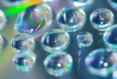 Arka plan için cd içerisindeki dropun makrodaki yansıması