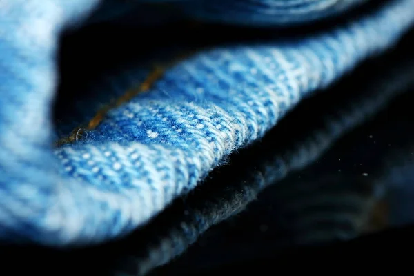 Bela Textura Azul Pano Macro Abstrato Para Belo Fundo — Fotografia de Stock