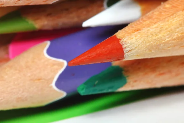 many pencil color for drawing in macro for background