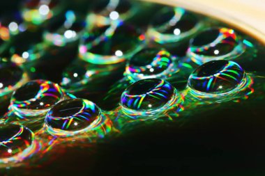 Güzel ışık arkaplanı için CD 'deki düşüş yansıması