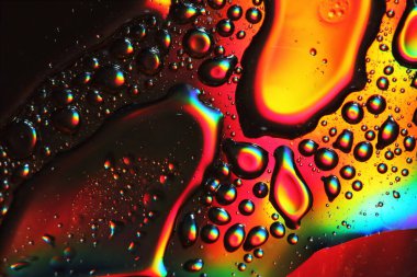 Güzel ve soyut arkaplan renkleriyle güzel yağ ve su