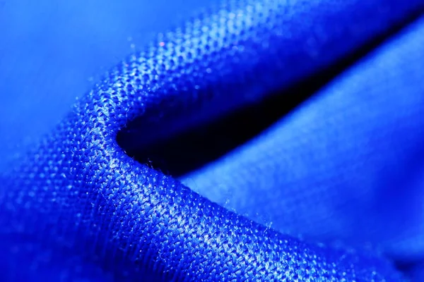 beautiful blue texture of cloth in abstract close up for background