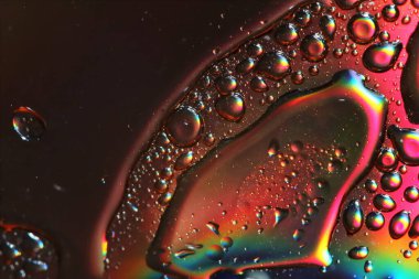 Güzel ve soyut arkaplan renkleriyle güzel yağ ve su