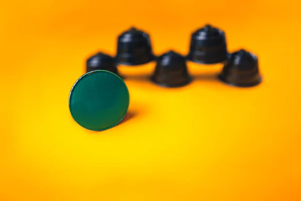 Coffee capsules flat lay