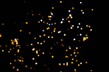 Siyah arkaplanda parlayan ışıklar