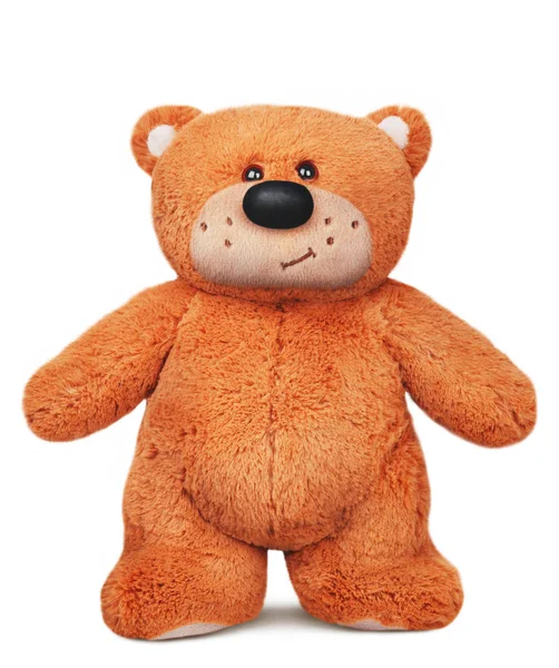 Стоїть коричневий плюшевий ведмедик іграшка — стокове фото