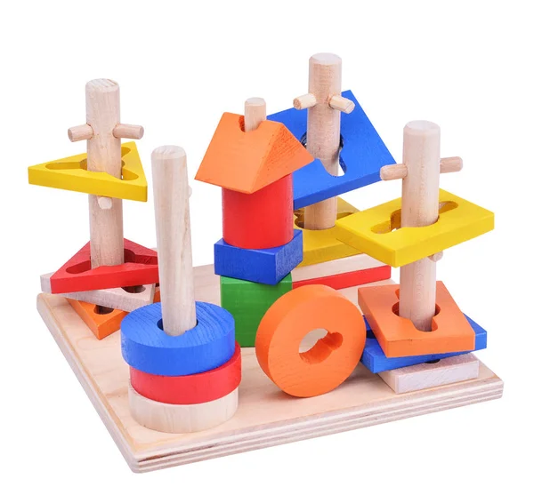 Woden logica puzzel spel tools — Stockfoto