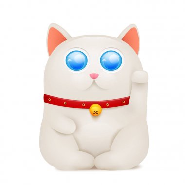 Çin Maneki Neko şanslı kedi çizgi film karakteri.