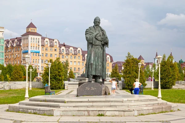 Irkutsk Rússia Julho 2018 Estátua Bronze Lady Justice Topo Entrada — Fotografia de Stock