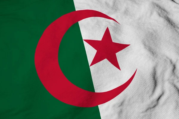 Primer Plano Cuadro Completo Una Bandera Argelina Ondeando Renderizado —  Fotos de Stock