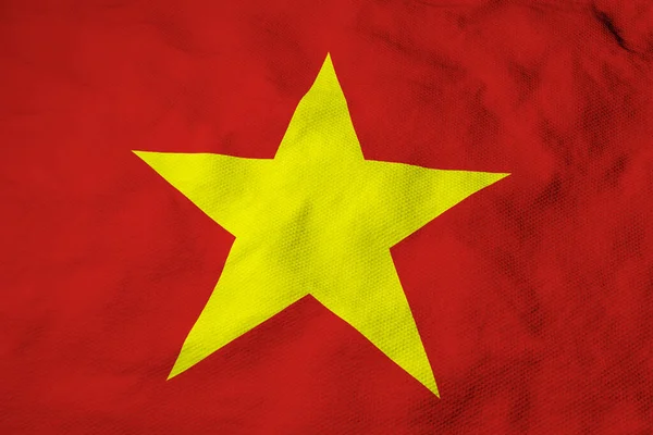 Полный Кадр Крупным Планом Размахивающемся Вьетнамском Флаге Рендеринге — стоковое фото