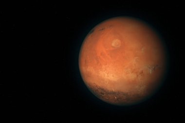 Güneş sistemindeki Mars 'a yakın çekim.